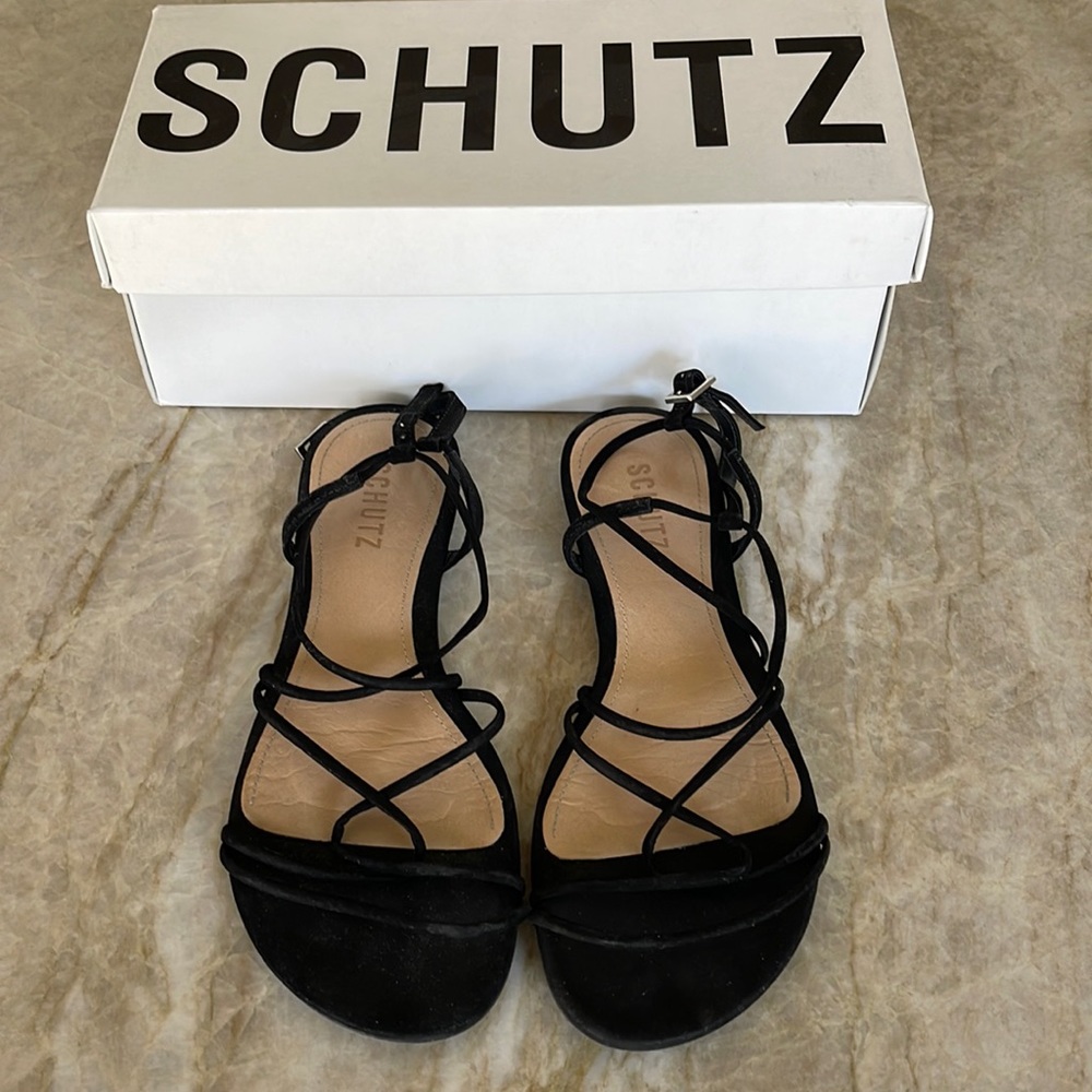 SCHUTZ black sandal 8.5
